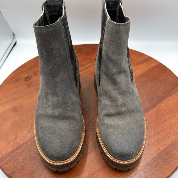 Timberland Courmayeur Valley Chelsea Boots Grey Suede Plaid A2EEH Grunge Women 7 - Picture 3 of 13